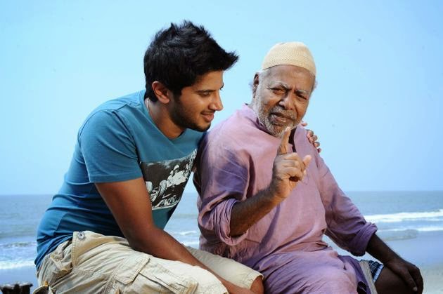 Thilakan and Dulquer Salmaan in Usthad Hotel